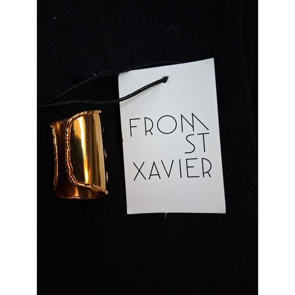 From St Xavier Kate Ring Rose Gold Tone/Green Gem Stone Carbochon NWT RE3386U - Picture 5 of 9